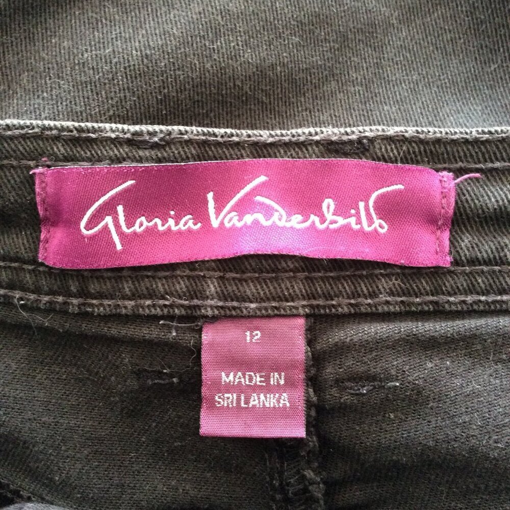 Gloria Vanderbilt Black High Rise Straight Leg Stretch Jeans Sz 12 - Picture 7 of 9